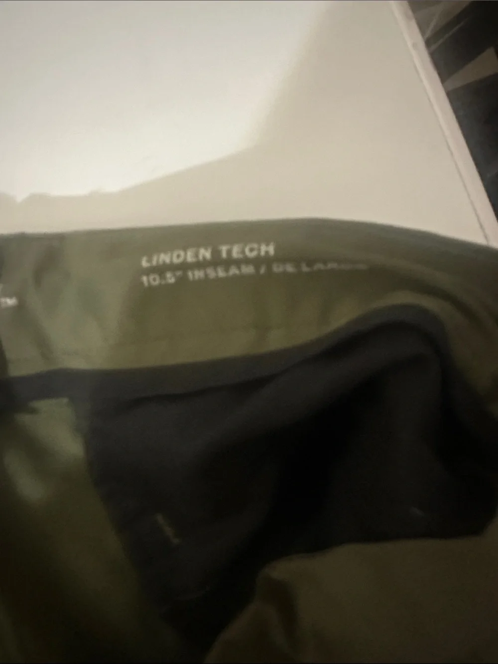 Goodfellow & co Men's Olive Green Performance Shorts Sz 34